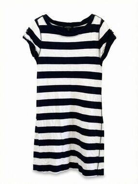 Banana Republic Black and White Striped Mini Dress